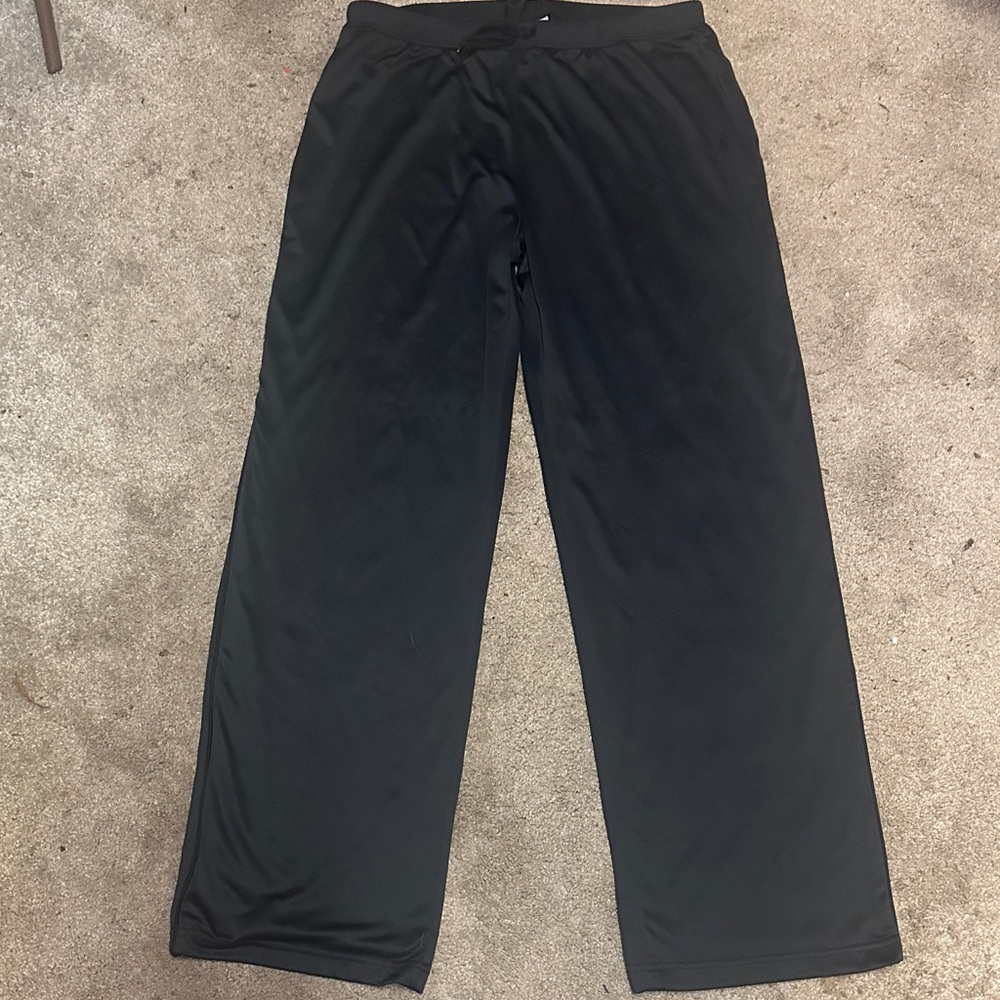 Adidas Mens Drawstring Elastic Waist Athletic Training Sweatpants Black Size XL